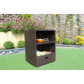 Professional Design Patio PE Rattan Wicker Storage Cabinet